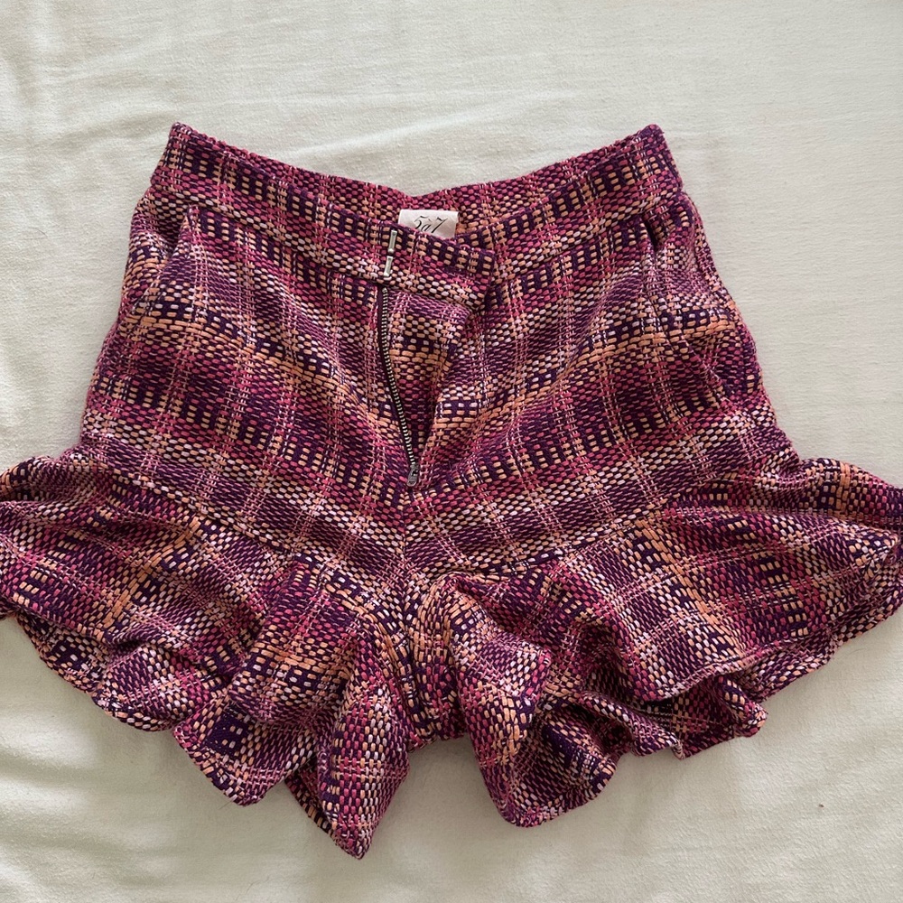 Plaid Women's Shorts in Pink and Purple